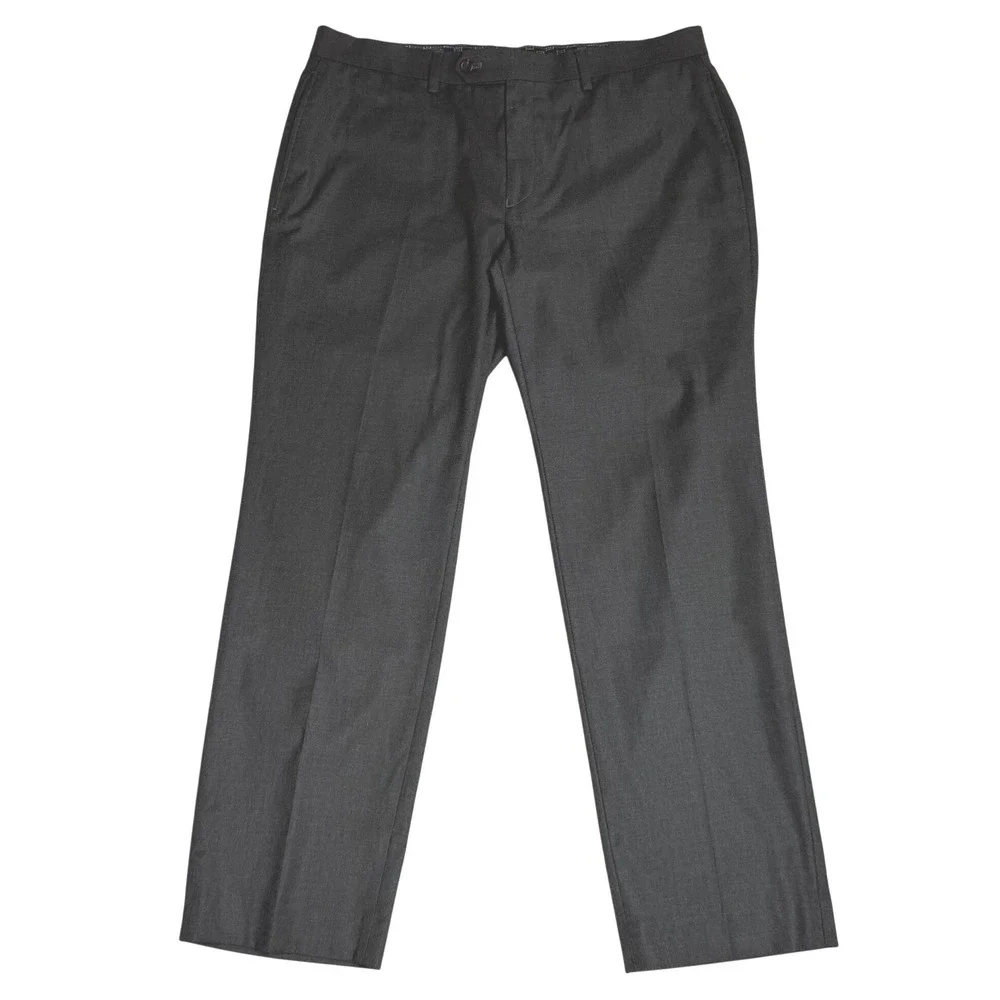 Lauren Ralph‎ Lauren Dress Pants Flat Front Charcoal Grey Mens 34W / 29L